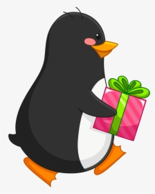 Com Christmas Gift Gift Card - Penguin Clip Art Transparent, HD Png Download, Transparent PNG