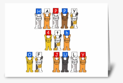 Happy 4th Of July, Cartoon Cats - British Flag Happy Birthday, HD Png Download, Transparent PNG