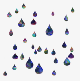 Raindrops Hologram Rain Drops Ftestickers - Triangle, HD Png Download, Transparent PNG