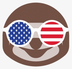Cool Sloth Happy Fourth Of July T-shirt Small - Independence Day, HD Png Download, Transparent PNG