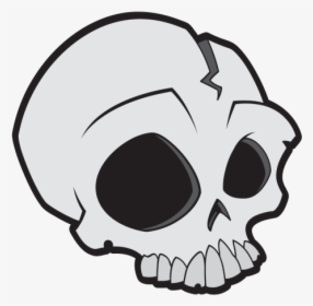 Printed Vinyl Cartoon Skull - Cartoon Skull, HD Png Download, Transparent PNG