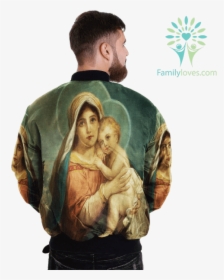 Mary And Baby Jesus Over Print Jacket %tag Familyloves - Hold A Beast An Angel, HD Png Download, Transparent PNG