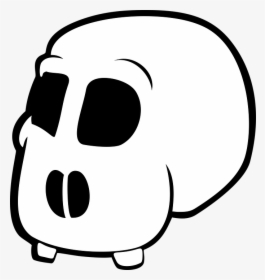 Skull, Death, Bone, Head, Funny, Cartoon - Skull Dead Cartoon Png, Transparent Png, Transparent PNG