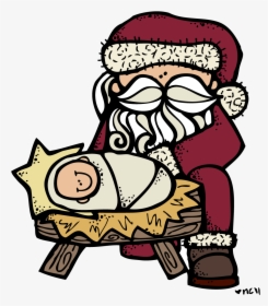 Thumb Image - Santa And Baby Jesus Clip Art, HD Png Download, Transparent PNG