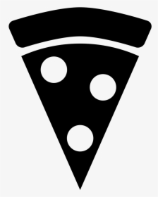 Slice Of Pizza Icon Clipart , Png Download - Pizza Slice Clipart Black And White, Transparent Png, Transparent PNG