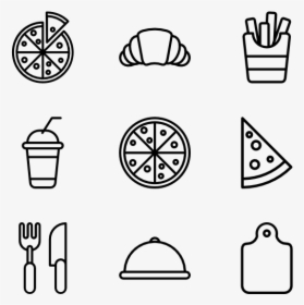 Pizza - Back To School Icons, HD Png Download, Transparent PNG