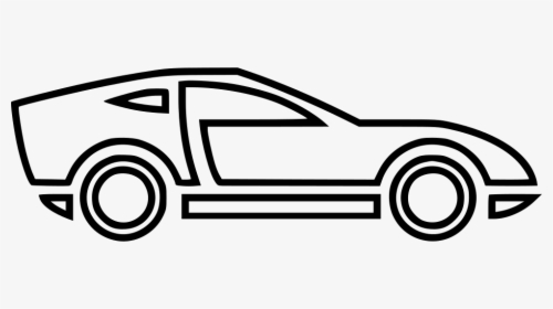 Sports Car - White Drawn Sport Car Png File, Transparent Png, Transparent PNG
