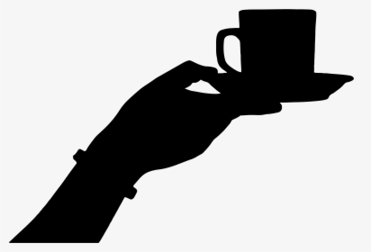 Female Hand Offering Cup Of Coffee - Silhouette Of Women Drinking Tea, HD Png Download, Transparent PNG