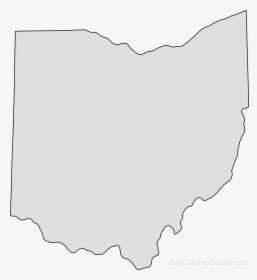 Ohio Map Outline Png Shape State Stencil Clip Art Scroll - House Of Representatives Ohio, Transparent Png, Transparent PNG