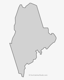 Maine State Outline , Png Download - Silhouette, Transparent Png, Transparent PNG