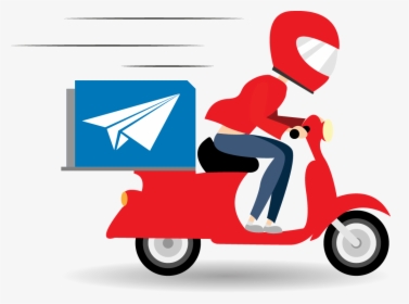 Delivery - Home Delivery Bike Png, Transparent Png, Transparent PNG