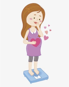 Pregnancy Drawing Woman Dessin Animxe9 Fetus - Mujer Embarazada Dibujos Animados, HD Png Download, Transparent PNG