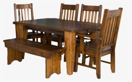 Wood Furniture Png - Wood Table And Chair Png, Transparent Png, Transparent PNG