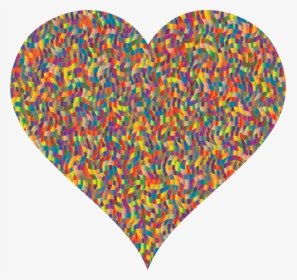 Colorful Confetti Heart 3 Clip Arts - Clip Art, HD Png Download, Transparent PNG