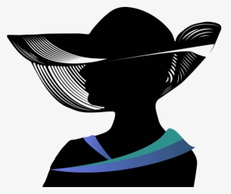 Abstract Woman Png Clipart Png Icon - Woman In Hat Silhouette Png, Transparent Png, Transparent PNG