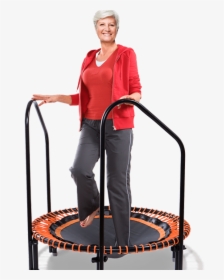 Mini Trampoline For An Elderly Person - Old Woman On Trampoline, HD Png Download, Transparent PNG