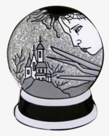 Edward Scissorhands Snow Globe Pin - Globe, HD Png Download, Transparent PNG
