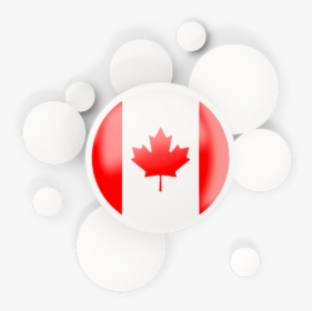 Round Flag With Circles - Canada Flag, HD Png Download, Transparent PNG