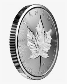 Double-incuse Canadian Maple Leaf Silver Coins - Incuse Maple Leaf Coin, HD Png Download, Transparent PNG