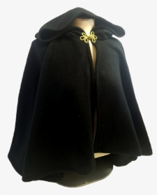 Cloak Jacket Png Background - Black Short Cloak, Transparent Png, Transparent PNG