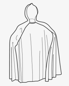 Coat, Clothing, Cape, Cloak, Mantle, Wrap, Shawl - Cape Black And White, HD Png Download, Transparent PNG