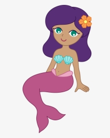 Mermaid Clipart Transparent - Mermaid Clipart Kids, HD Png Download, Transparent PNG