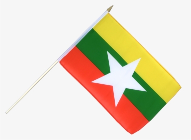 Myanmar New Hand Waving Flag - Myanmar New Flag, HD Png Download, Transparent PNG
