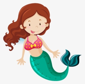 Scuba Mermaid Kids Birthday Party - Kids Mermaid Clip Art, HD Png Download, Transparent PNG
