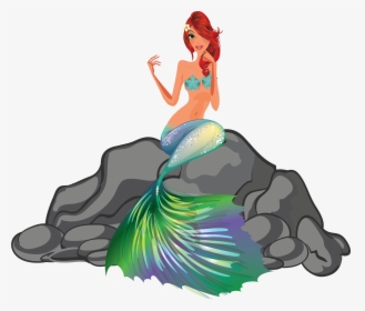 Clip Art Digital Paper - Mermaid Illustration, HD Png Download, Transparent PNG