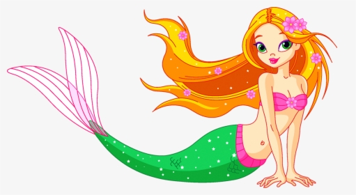 Transparent Mermaid Clipart Png - Mermaid Cartoon, Png Download, Transparent PNG