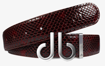 Shiny Snakeskin Texture Burgundy & Black With Brushed - Belt, HD Png Download, Transparent PNG