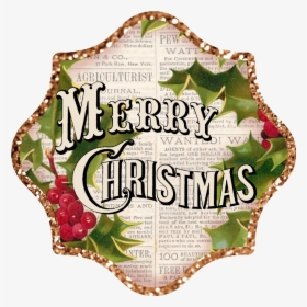 Vintage Merry Christmas Clip Art, HD Png Download, Transparent PNG