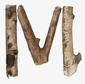Dry Twigs Font - Wood Letters Png M, Transparent Png, Transparent PNG