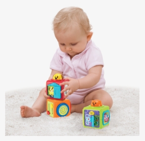 Baby Playing With Blocks Png , Png Download - Zabawki Interaktywne Dla Niemowlaka, Transparent Png, Transparent PNG