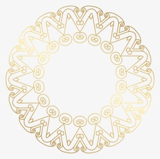 Transparent Spin Around Clipart - Golden Clipart Round Border, HD Png Download, Transparent PNG