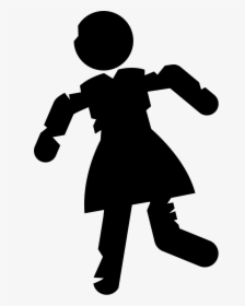 Female Zombie - Man Pointing Silhouette Png, Transparent Png, Transparent PNG