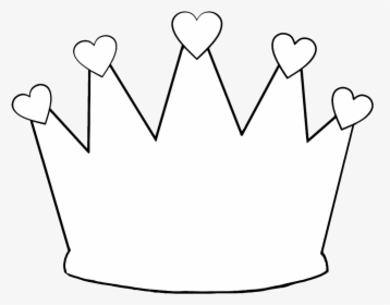 #crown #white #hearts #birthday - Heart, HD Png Download, Transparent PNG