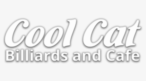 Cool Cat Billiards And Cafe In White - Calligraphy, HD Png Download, Transparent PNG