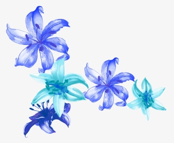 Blue Watercolor Painting Petal Illustration - Background Images Psd Format Free Download, HD Png Download, Transparent PNG