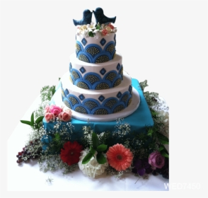 Kissing Blue Birds Wedding Cake - New Wedding Cake Trends 2019, HD Png Download, Transparent PNG
