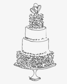 Wedding Cake Line Drawing, HD Png Download, Transparent PNG