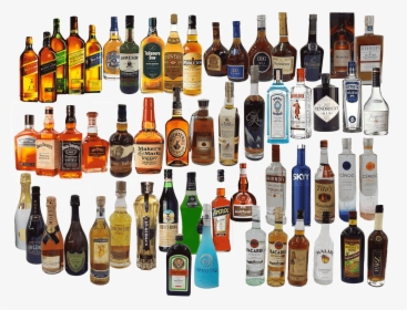 Liquor Bottles - All Bottle Of Alcohol, HD Png Download, Transparent PNG
