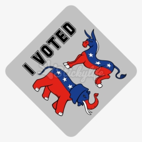 I Voted Temporary Tattoo - Cartoon, HD Png Download, Transparent PNG