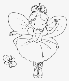 Tooth Fairy Coloring Pages Color Fresh Voteforverde - Simple Fairy Coloring Pages, HD Png Download, Transparent PNG