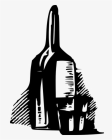 Glass, Wine, Cup, Bottle, Drink, Alcohol, Liquor - Gambar Botol Minuman Keras Animasi, HD Png Download, Transparent PNG