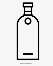 Liquor Bottle Coloring Page - Botella De Jugo Para Colorear, HD Png Download, Transparent PNG