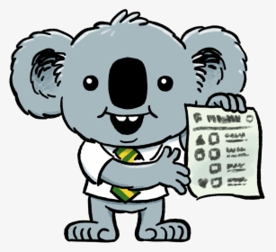 Dennis The Election Koala Shows You A Green Ballot - Voting Koala, HD Png Download, Transparent PNG