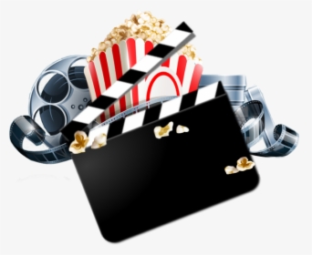 #movie #movies #popcorn #film #filmstrip #filmreel - Movie Reel And Popcorn Clipart, HD Png Download, Transparent PNG