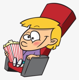 Movie Kid Fan Mascot - Cartoon Popcorn And Movie, HD Png Download, Transparent PNG