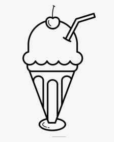 Sundae Float Coloring Page, HD Png Download, Transparent PNG